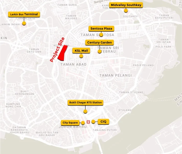 Exsim Johor_The Asteriaz Kebun Teh_Site Location