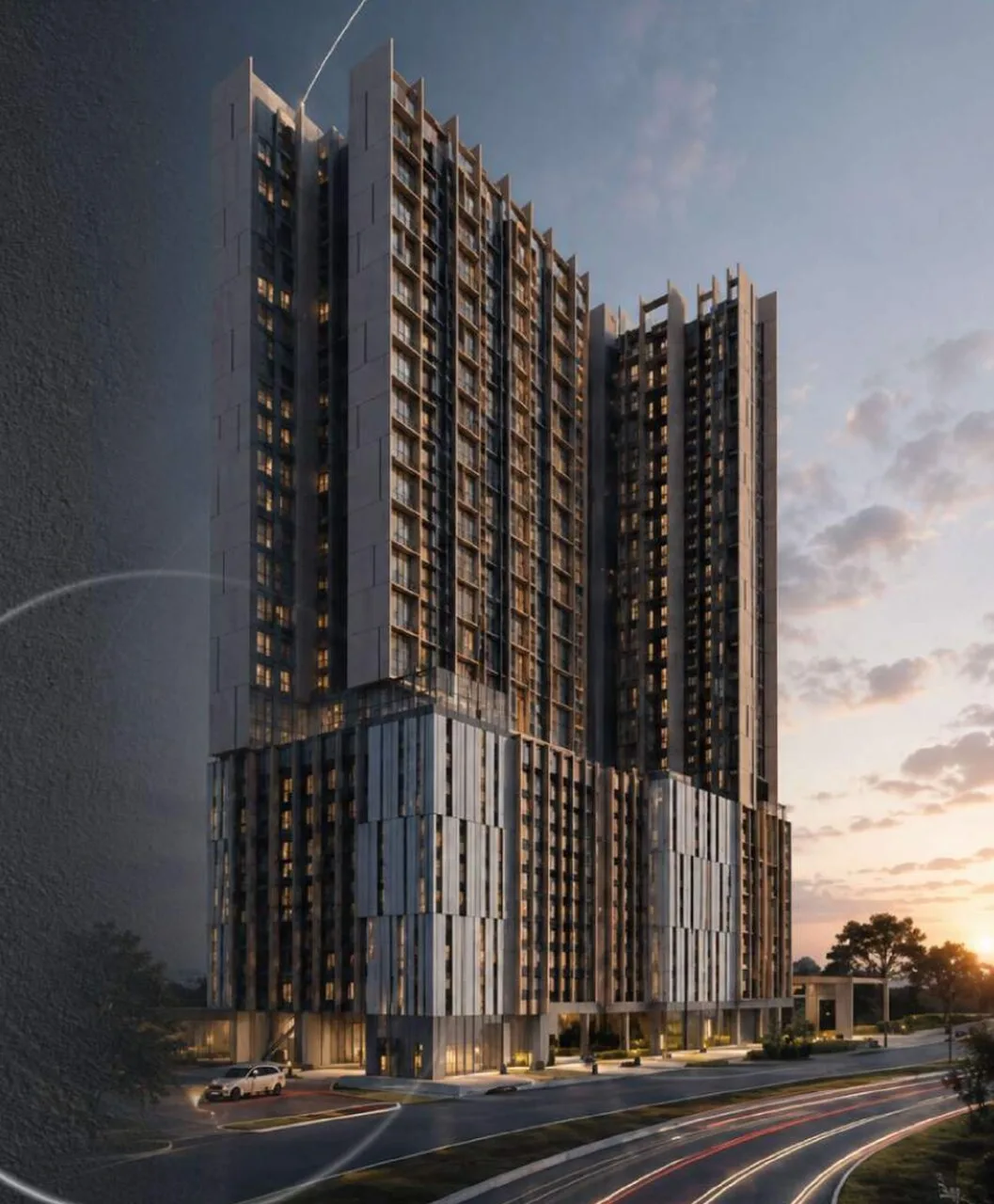 Facade rendering of The Celestz @ Kebun Teh, the latest EXSIM Kebun Teh phase in Johor Bahru
